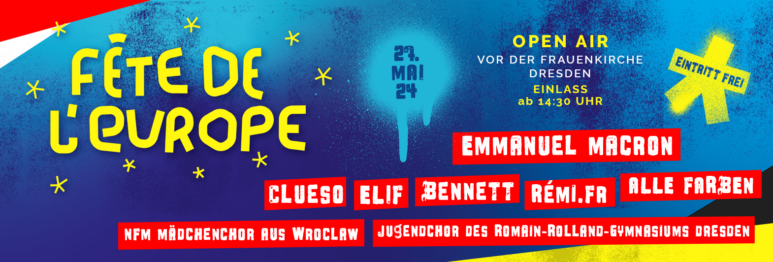 Ein Plakat zur Fête de l’Europe am 27. Mai 2024
